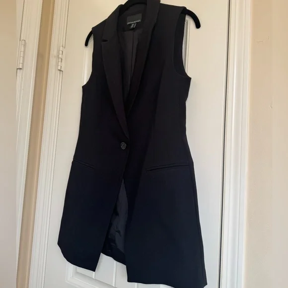 Cynthia Rowley Black Sleeveless Blazer Vest Size S - Picture 3 of 10